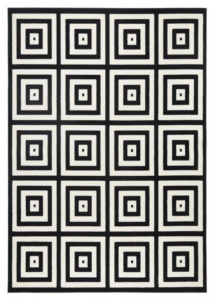 Hans Home | Kusový koberec Capri 102546, bíločerný - 70x140