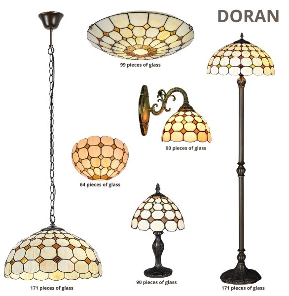 Brilagi - Tiffany vitrážové nástěnné svítidlo DORAN 1xE14/40W/230V