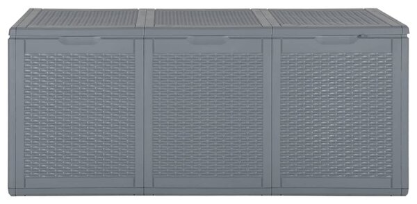 Zahradní úložný box šedý PP ratan 270 l
