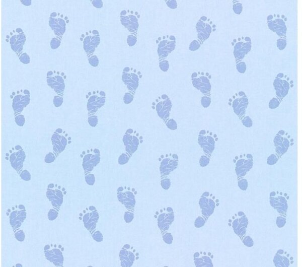 A.S. Création | Vliesová tapeta na zeď Little Stars 35863-2 | 0,53 x 10,05 m | modrá, metalická