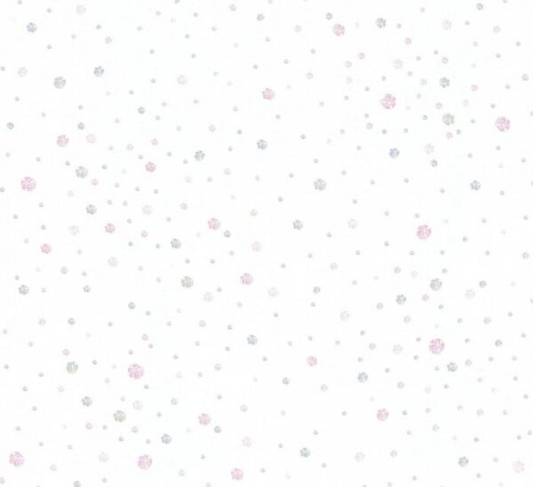 A.S. Création | Vliesová tapeta na zeď Little Stars 35855-1 | 0,53 x 10,05 m | vícebarevná, šedá, růžová