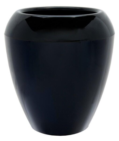 Plastia Samozavlažovací květináč Calimera A1 17 cm, černá + černá
