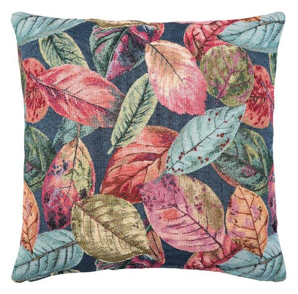 Povlak SOFA leaves modrá 45 x 45 cm