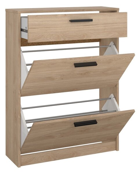 Výklopný botník v dekoru dubu v přírodní barvě 70x94x24 cm Escape – Tvilum