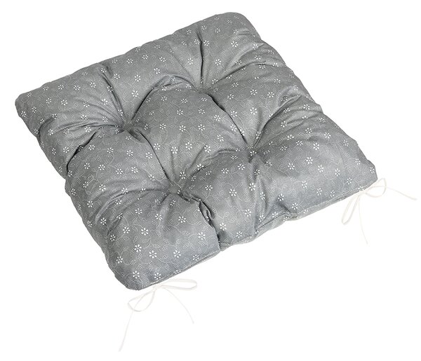 BELLATEX Sedák Adéla prošívaný Šedá,Bílá 40x40 cm