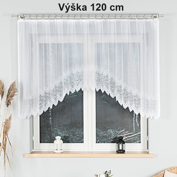 Oblouková záclona Julie 120x250 Bez řasící pásky