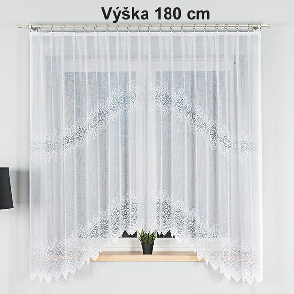 Oblouková záclona Julie 120x250 Bez řasící pásky