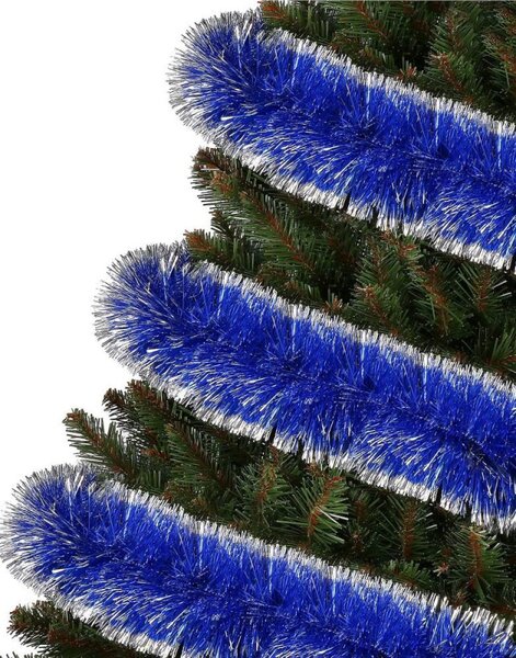 Vánoční řetěz Girlanda 6 m SPRINGOS Premium CA0932 modro-stříbrný