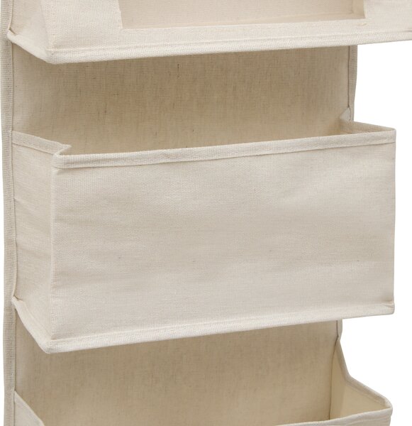 Závěsný organizér na dveře DRESSY+, tekstylny, 32 x 10,5 x 88 cm - béžový