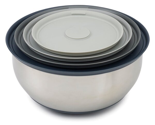 Nerezové mísy v sadě 4 ks ve stříbrné barvě ø 28,5 cm Nest Prep&Store – Joseph Joseph