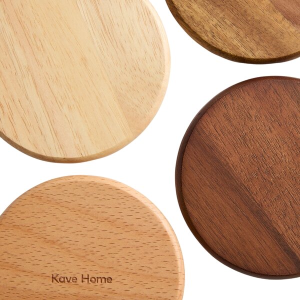 Kave Home Set dřevěných podtácků Nover