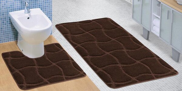 Koupelnové předložky SADA STANDARD 60x100 + 60x50 cm čokoláda hnědá - Bellatex