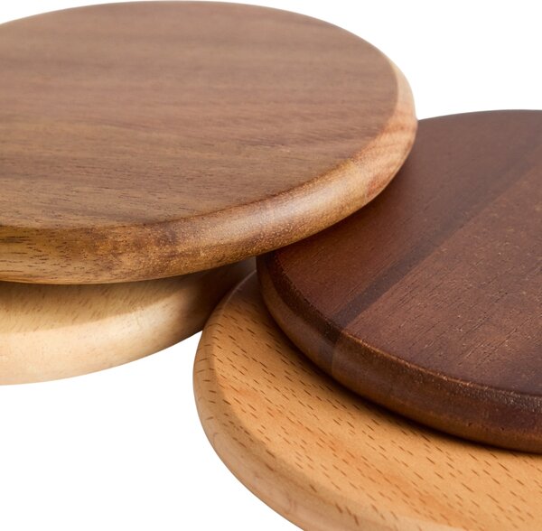 Kave Home Set dřevěných podtácků Nover