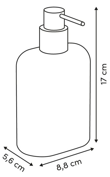 Dávkovač na mýdlo ARGILEO, 350 ml - béžový