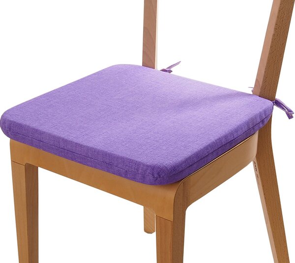 Vesna | Sedák na židli DEKOTEX 40x40x4 cm fialový