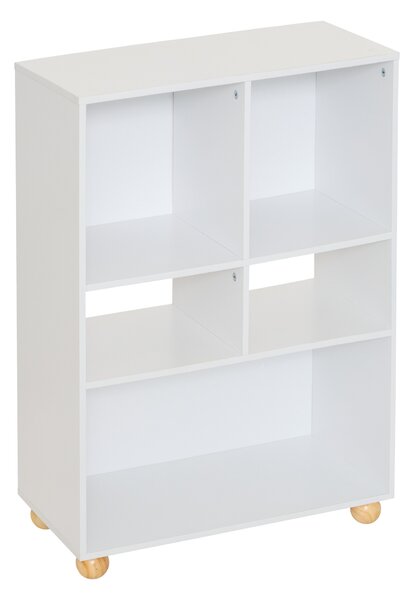 Regál s 5 boxy STORAGE, 67,6 x 32 x 90,8 cm - bílý