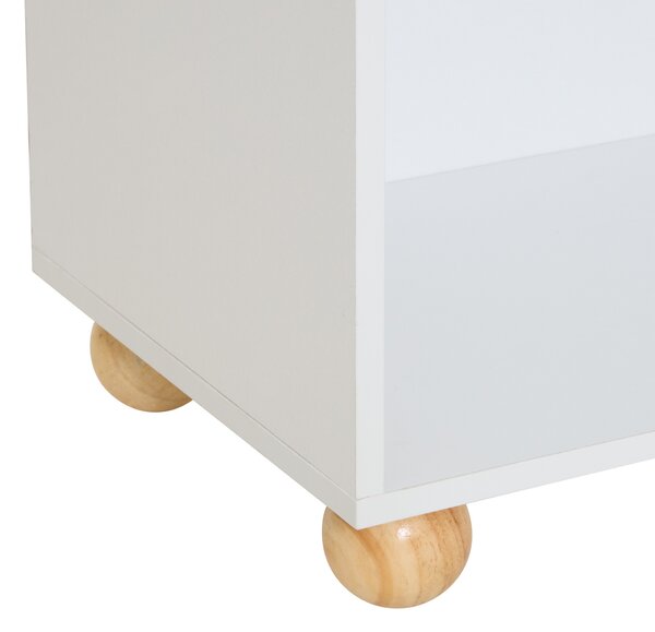 Regál s 5 boxy STORAGE, 67,6 x 32 x 90,8 cm - bílý
