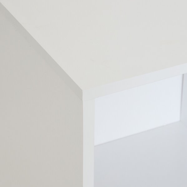 Regál s 5 boxy STORAGE, 67,6 x 32 x 90,8 cm - bílý