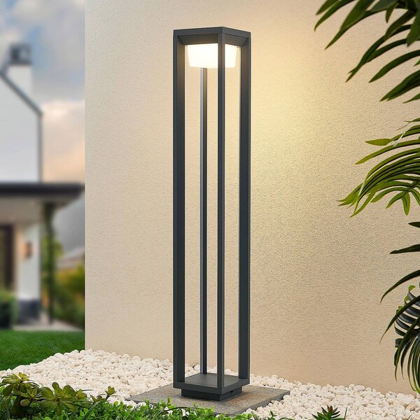 PRIOS Prios LED světlo na cestu Gamion, 90 cm, antracit, kov, IP54, Hliník / šedá / zinek, Hliník, Moderní