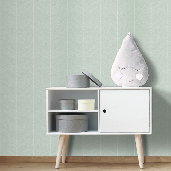 Zelená vliesová tapeta na zeď, cik cak vzor, M1803-4, Mika, ICH Wallcoverings