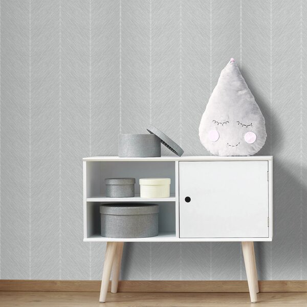 Šedá vliesová tapeta na zeď, cik cak vzor, M1803-3, Mika, ICH Wallcoverings