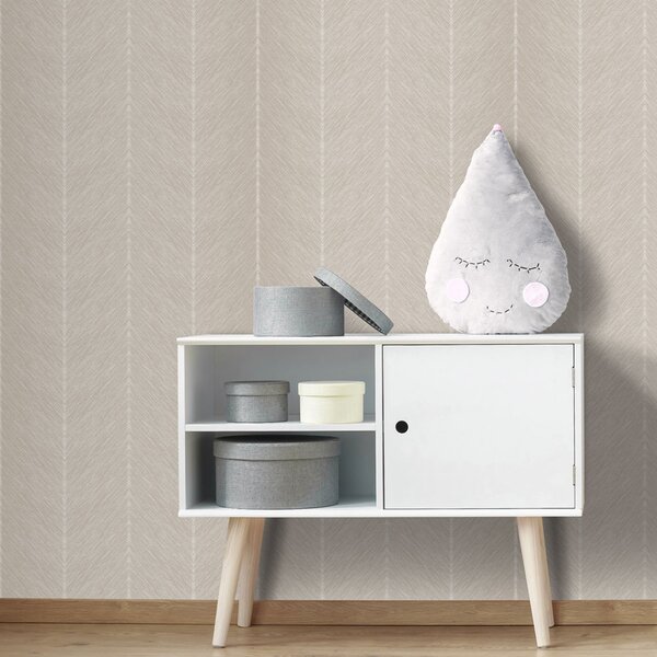 Béžová vliesová tapeta na zeď, cik cak vzor, M1803-5, Mika, ICH Wallcoverings
