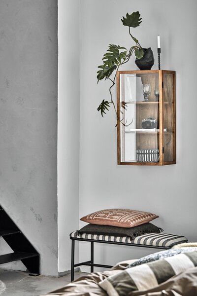 Úložný kulatý box se zipem Black/Off-white – set 2 ks