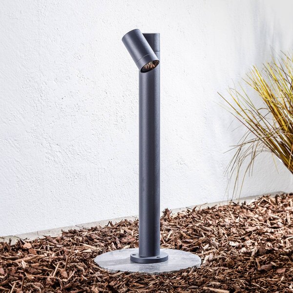 PRIOS Světlo na cestu Prios Tulimar, 1 světlo, 60 cm, kov, IP65, stmívatelný, Černá, Hliník, Moderní