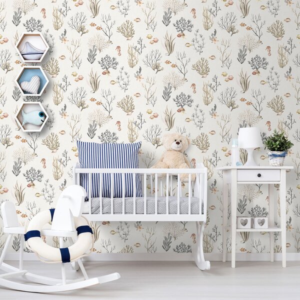 Dětská vliesová tapeta na zeď, podmořský svět, 977-2, Mika, ICH Wallcoverings