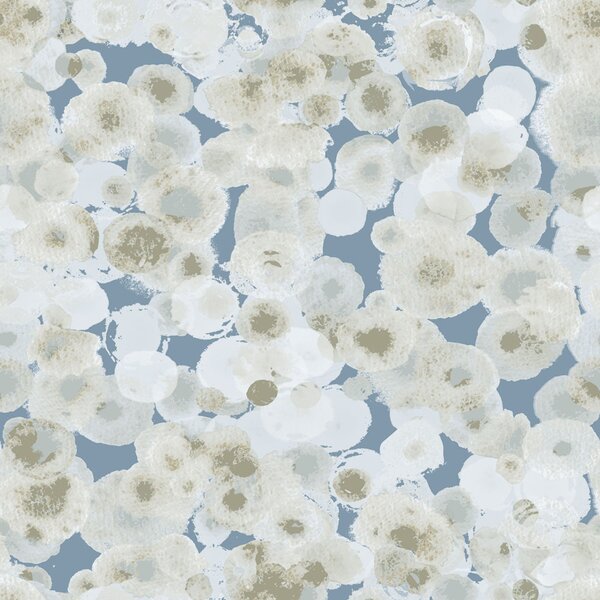 Modrá vliesová tapeta na zeď, bubliny, M1054-3, Mika, ICH Wallcoverings