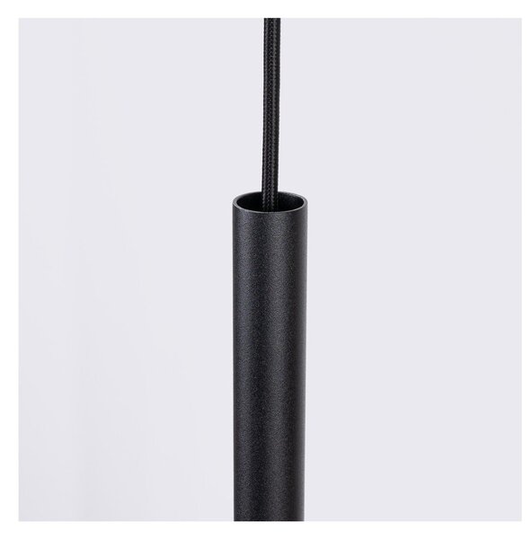 Černé/béžové kovové závěsné svítidlo ø 30 cm Rilu – Sollux