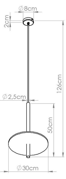 Černé/béžové kovové závěsné svítidlo ø 30 cm Rilu – Sollux