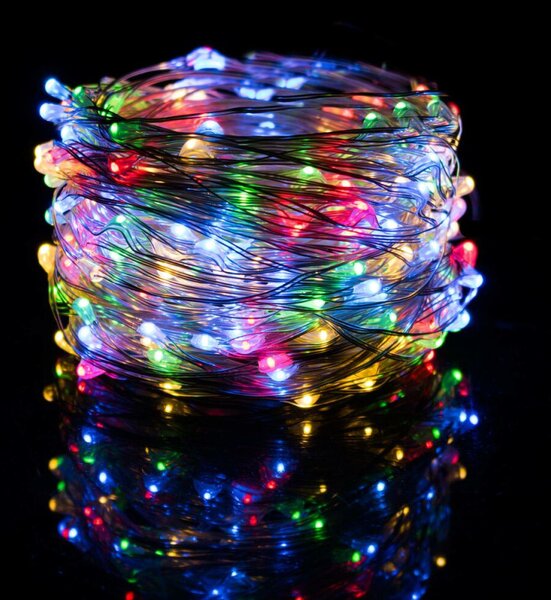 LED řetěz Nano - 20m, 200LED, 8 funkcí, IP44, multicolor
