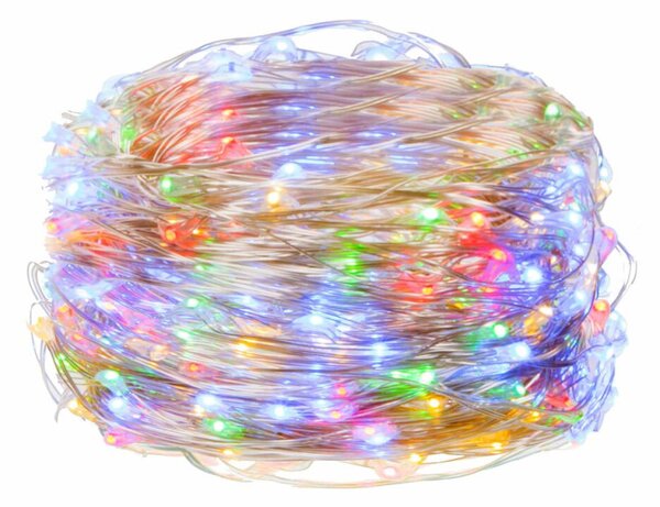 LED řetěz Nano - 20m, 200LED, 8 funkcí, IP44, multicolor