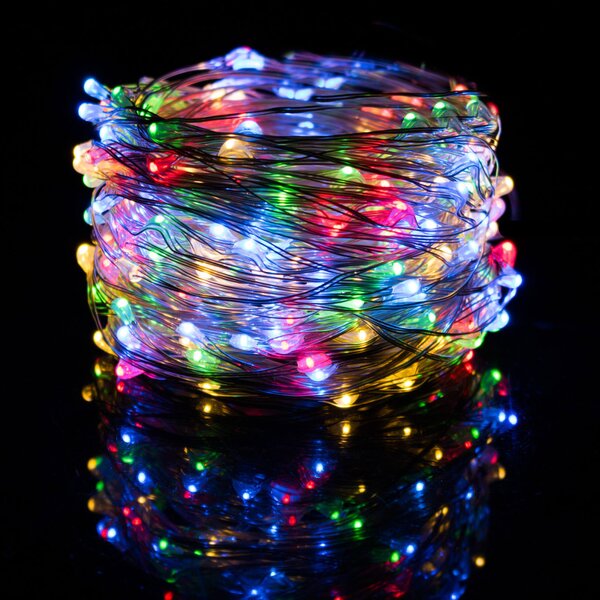 LED řetěz Nano - 10m, 100LED, 8 funkcí, IP44, multicolor