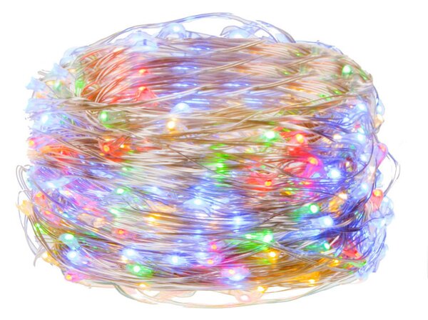 LED řetěz Nano - 10m, 100LED, 8 funkcí, IP44, multicolor