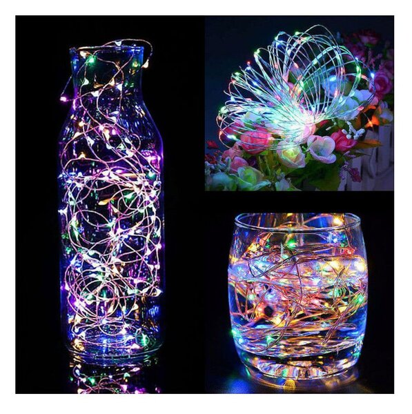 LED řetěz Nano - 20m, 200LED, 8 funkcí, IP44, multicolor