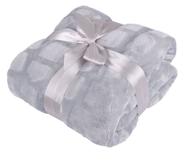 Vesna | Dětská deka beránek DLAŽBA 75x100 cm šedá