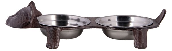 Litinový stojan na misky pro psy - 42 cm