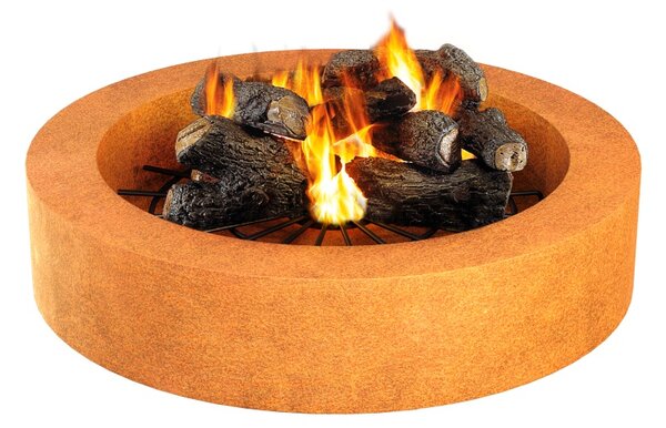 Zahradní ohniště Corten SOMBRERRO 4 s roštem průměr 100 cm