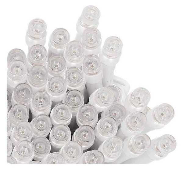 LED světelný řetěz - 9m, 120LED, 8-funkcí, 3xAA, IP44, studená bílá