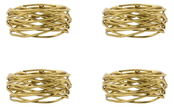 Kroužky na ubrousky Ring Golden – set 4 ks