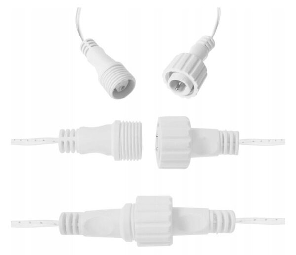 LED krápníky - 14,5m, 300LED, 8 funkcí, ovladač, IP44, studená bílá