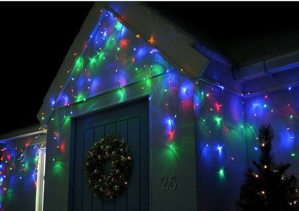 LED krápníky - 22,5m, 500LED, 8 funkcí, IP44, multicolor