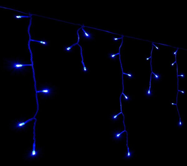 LED krápníky - 22,5m, 500LED, 8 funkcí, IP44, modrá