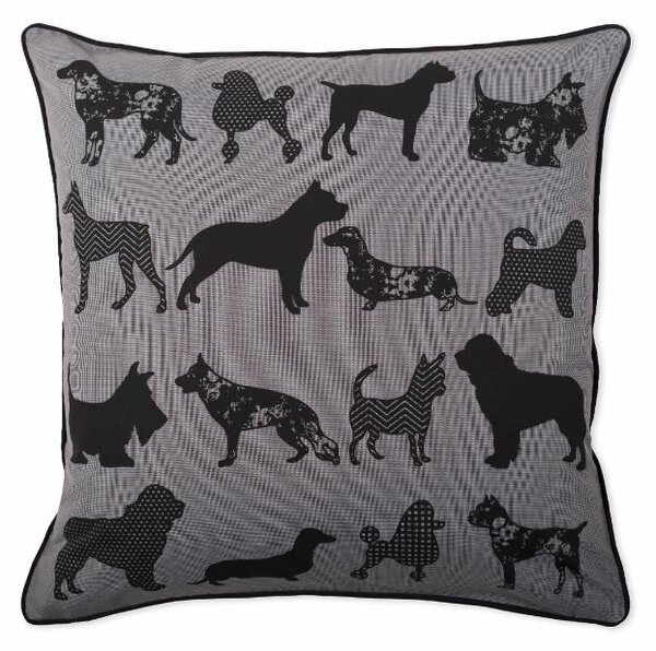 Povlak SMART dogs patch šedočerná 45 x 45 cm