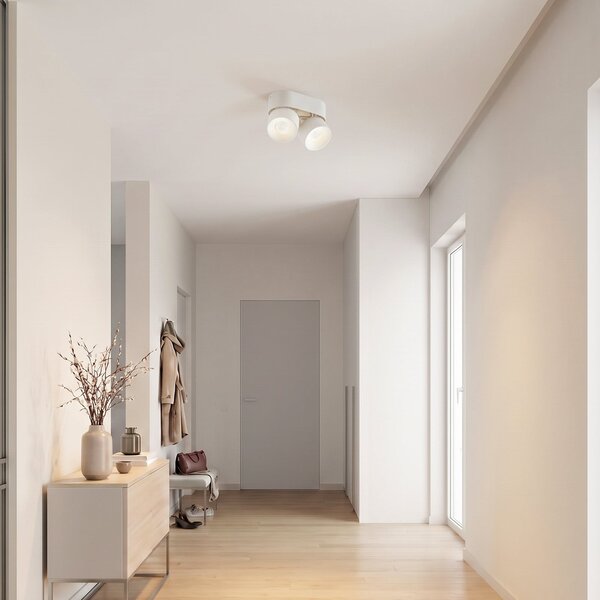 Stropní Lampa PRIOS, Rotari basic, stmívatelné, Bílá, Obývací pokoj, Kov, Moderní