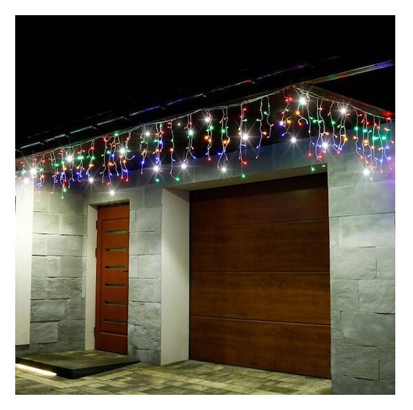LED krápníky - 14,5m, 300LED, IP44, multicolor + záblesky