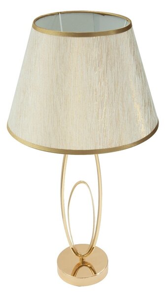 Bílá stolní lampa s konstrukcí ve zlaté barvě Mauro Ferretti Glam Flush