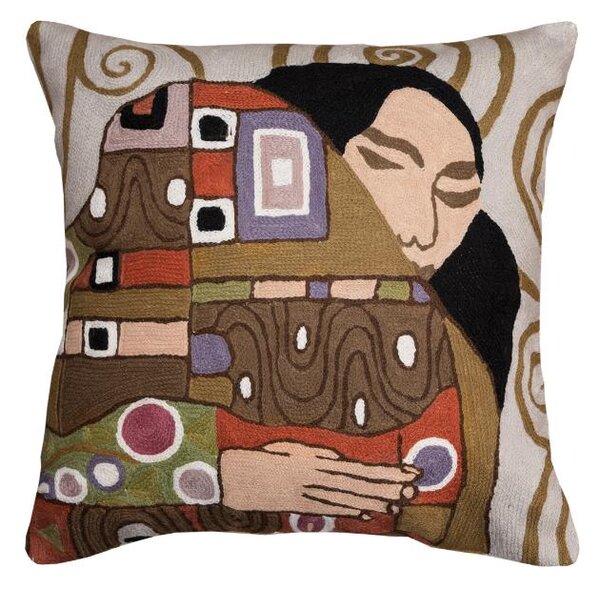 Povlak ART WOOL klimt béžová 45 x 45 cm